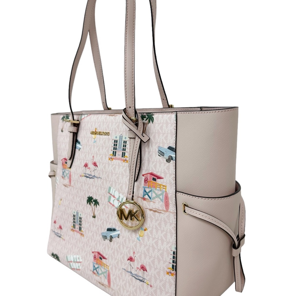 Michael Kors Pink Shoulder Bag with Tropical Print - Picture 10 of 10